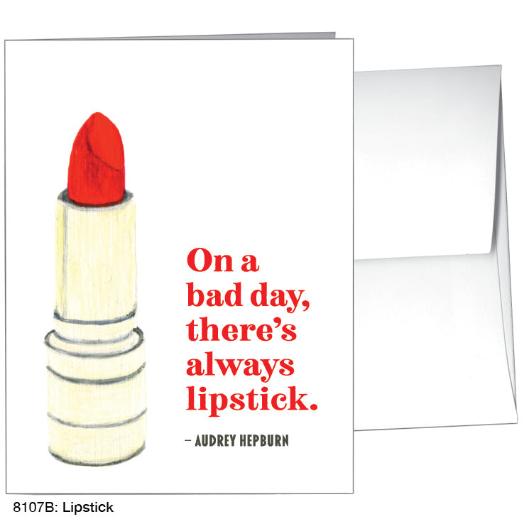 Lipstick, Greeting Card (#8107B), A2 Card Front, www.printedcanvas.com