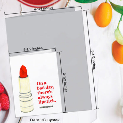Lipstick, Greeting Card (#8107B), Enclosure, www.printedcanvas.com