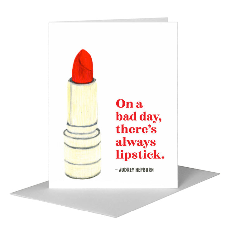 Lipstick, Greeting Card (#8107B), A2 Card Front, www.printedcanvas.com