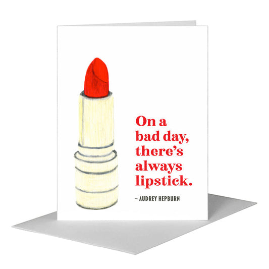 Lipstick, Greeting Card (#8107B) A2 Card Front, www.printedcanvas.com