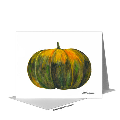 Lady Godiva Squash, Greeting Card (#8108A)