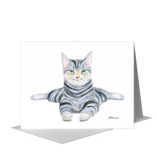 Cattitude, Greeting Card (#8109A) A2 Card Front, www.printedcanvas.com