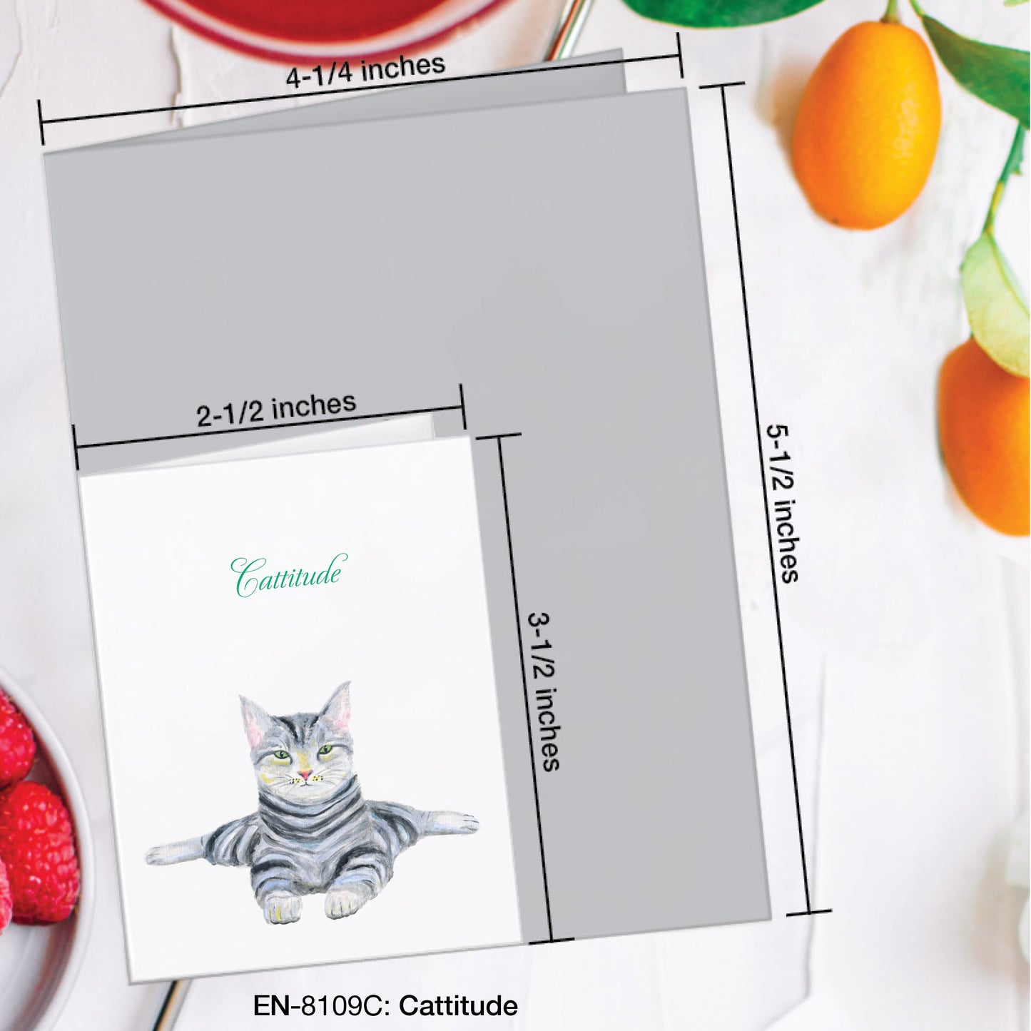 Cattitude, Greeting Card (#8109C)