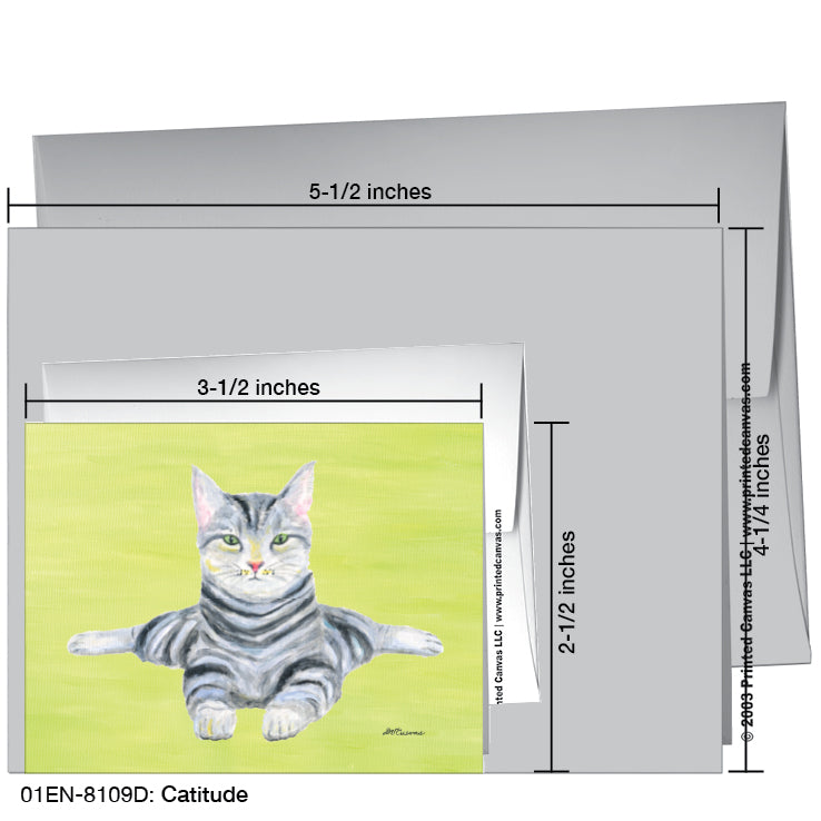 Catitude, Greeting Card (#8109D)