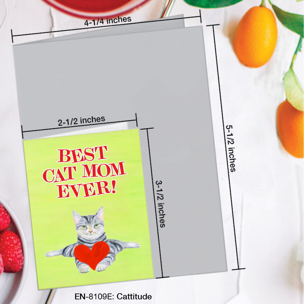 Cattitude, Greeting Card (#8109E)