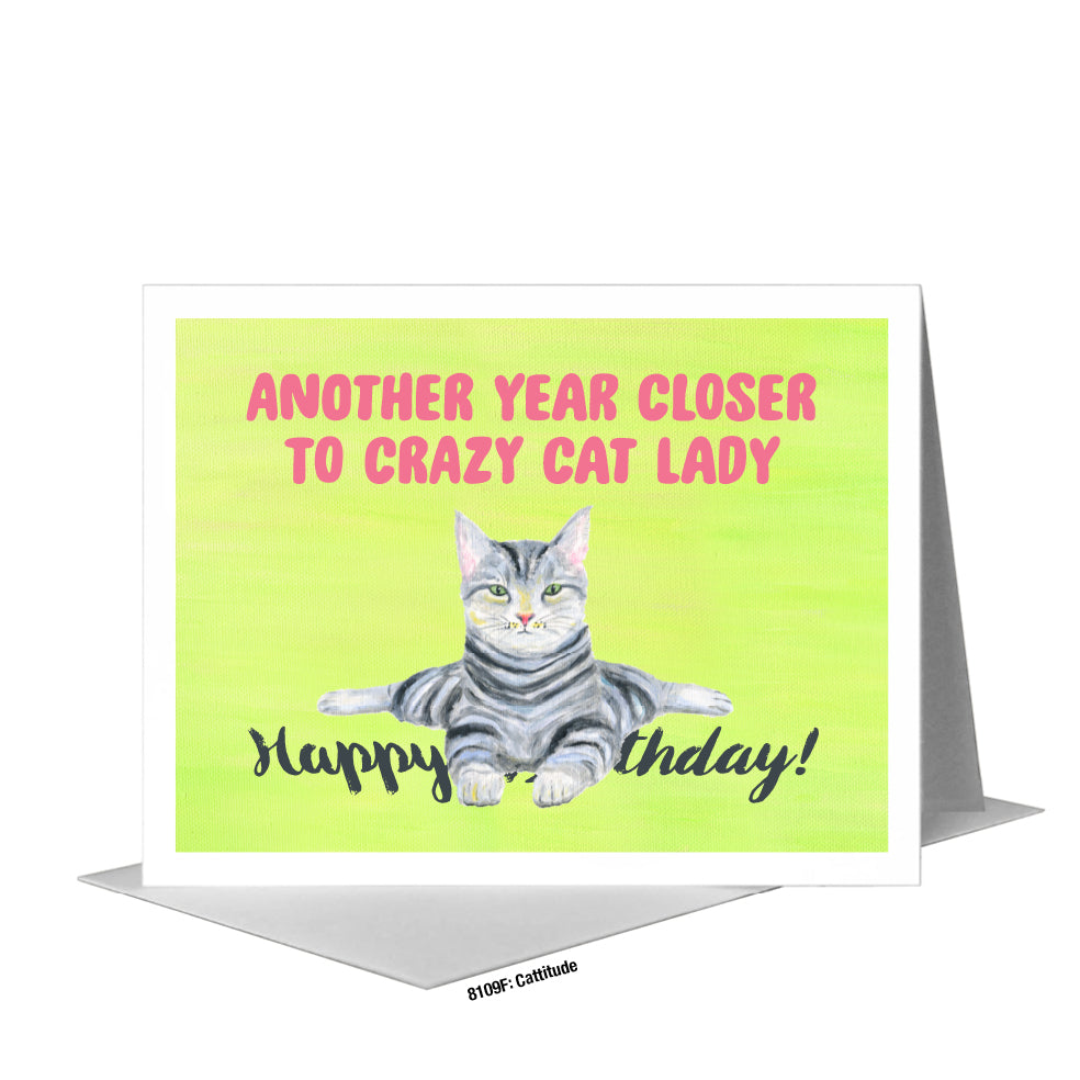 Cattitude, Greeting Card (#8109F)