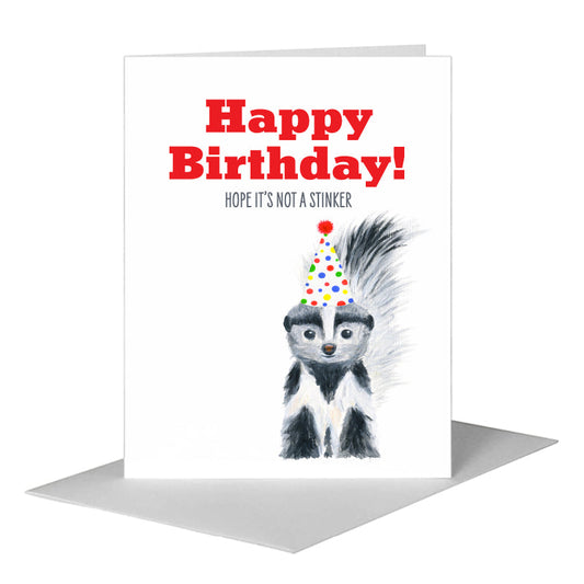 Skunk Face, Greeting Card (#8111B) A2 Card Front, www.printedcanvas.com