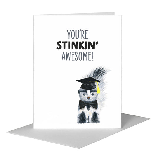 Skunk Face, Greeting Card (#8111CA) A2 Card Front, www.printedcanvas.com