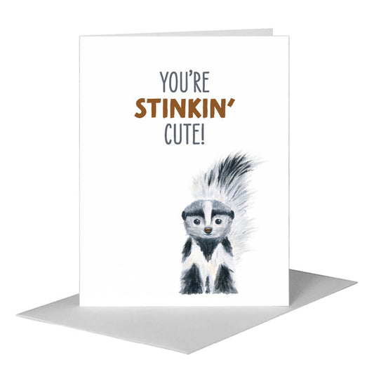 Skunk Face, Greeting Card (#8111E) A2 Card Front, www.printedcanvas.com