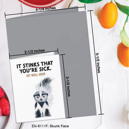 Skunk Face, Greeting Card (8111F), Enclosure, www.printedcanvas.com