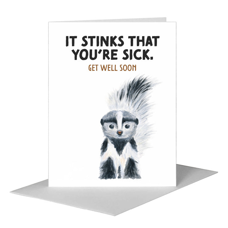 Skunk Face, Greeting Card (#8111F), A2 Card Front, www.printedcanvas.com
