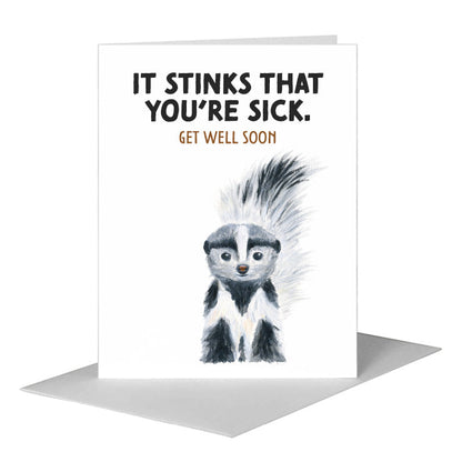 Skunk Face, Greeting Card (#8111F), A2 Card Front, www.printedcanvas.com