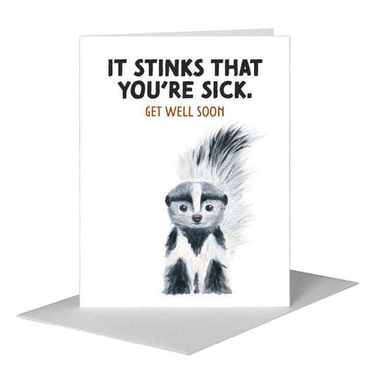 Skunk Face, Greeting Card (#8111F) A2 Card Front, www.printedcanvas.com