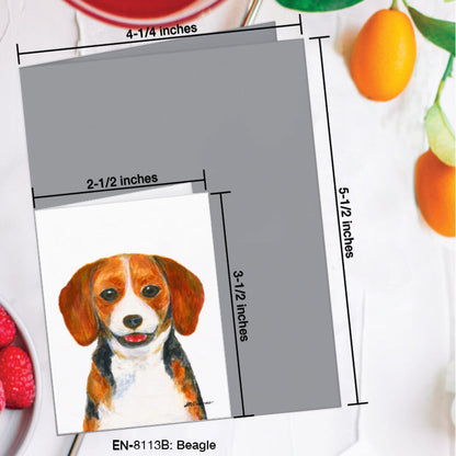 Beagle, Greeting Card (8113B), Enclosure Card, www.printedcanvas.com