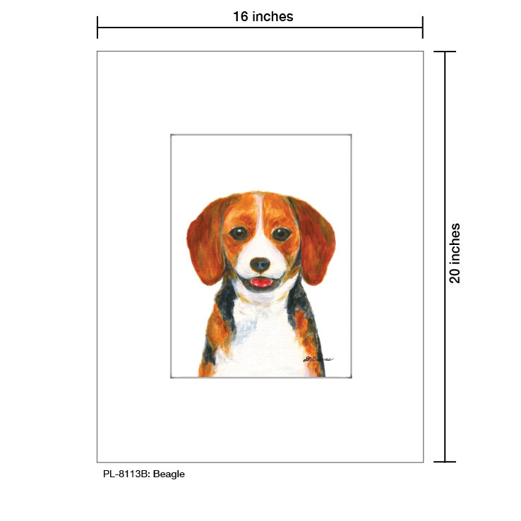 Beagle, Print (#8113B), Printe Matted, www.printedcanvas.com