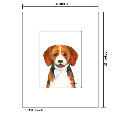 Beagle, Print (#8113B), Printe Matted, www.printedcanvas.com