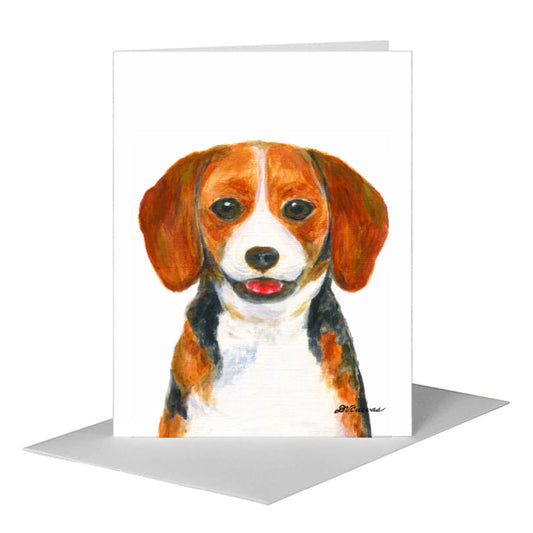Beagle, Greeting Card (#8113B) A2 Card Front, www.printedcanvas.com