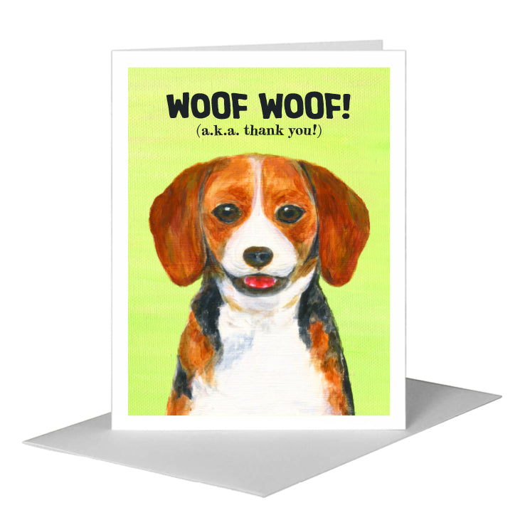 Beagle, Greeting Card (#8113C) A2 Card Front, www.printedcanvas.com
