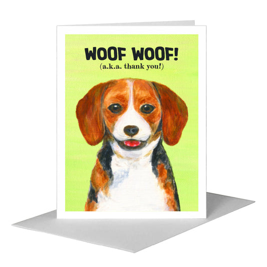 Beagle, Greeting Card (#8113C) A2 Card Front, www.printedcanvas.com