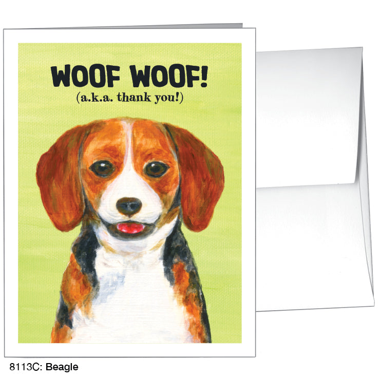 Beagle, Greeting Card (8113C), A2 Card Front, www.printedcanvas.com