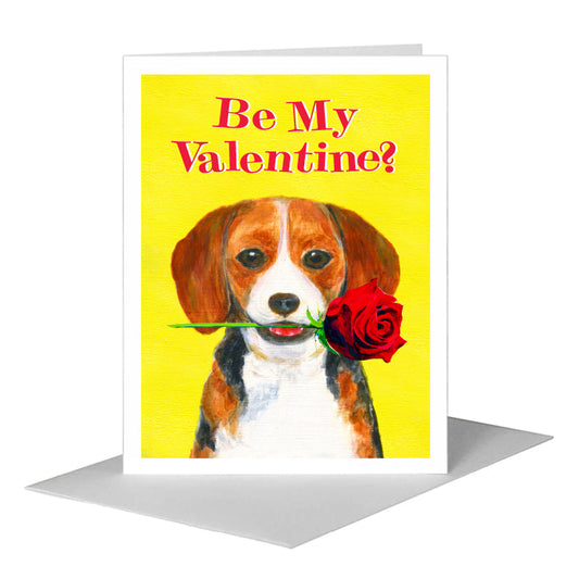 Beagle, Greeting Card (#8113D) A2 Card Front, www.printedcanvas.com