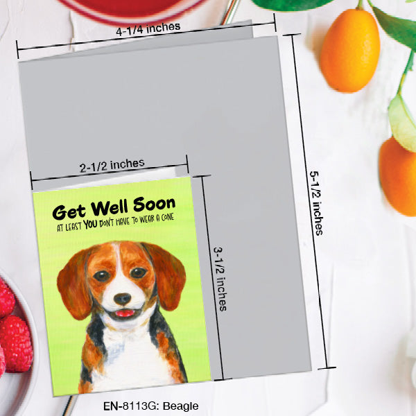 Beagle, Greeting Card (8113G), Enclosure, www.printedcanvas.com