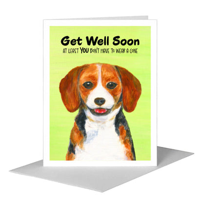 Beagle, Greeting Card (#8113G) A2 Card Front, www.printedcanvas.com