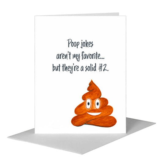 Poop, Greeting Card (#8114A) A2 Card Front, www.printedcanvas.com