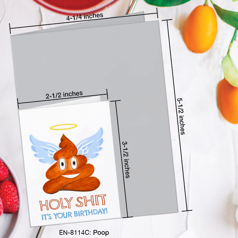 Poop, Greeting Card (8114C), Enclosure, www.printedcanvas.com