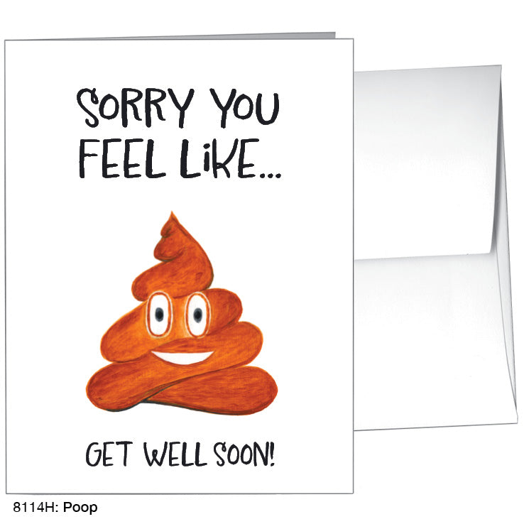 Poop, Greeting Card (8114H), A2 Card, www.printedcanvas.com