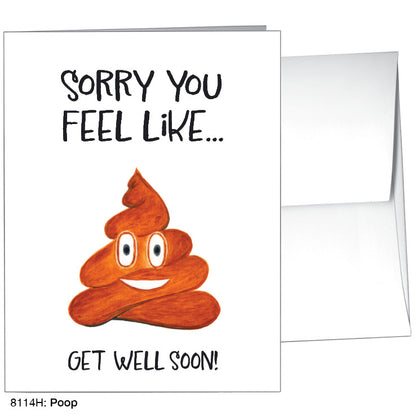 Poop, Greeting Card (8114H), A2 Card, www.printedcanvas.com