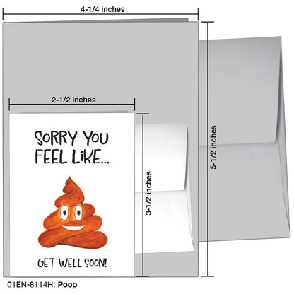 Poop, Greeting Card (8114H), Enclosure, www.printedcanvas.com