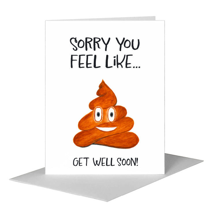 Poop, Greeting Card (#8114H) A2 Card Front, www.printedcanvas.com