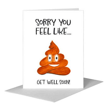 Poop, Greeting Card (#8114H) A2 Card Front, www.printedcanvas.com