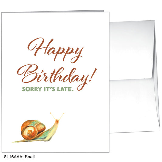 Snail, Greeting Card (8116AA), A2 Card Front, www.printedcanvas.com