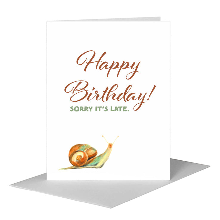 Snail, Greeting Card (#8116AA) A2 Card Front, www.printedcanvas.com