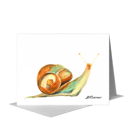 Snail, Greeting Card (#8116B) A2 Card Front, www.printedcanvas.com