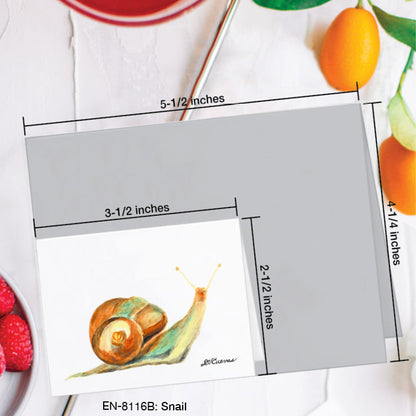Snail, Greeting Card (8116B), Enclosure Card, www.printedcanvas.com