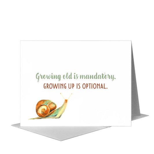 Snail, Greeting Card (#8116C) A2 Card Front, www.printedcanvas.com