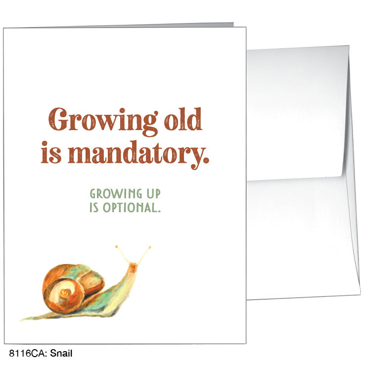 Snail, Greeting Card (8116CA), A2 Card Front, www.printedcanvas.com