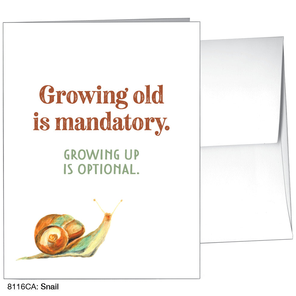 Snail, Greeting Card (8116CA), A2 Card, www.printedcanvas.com