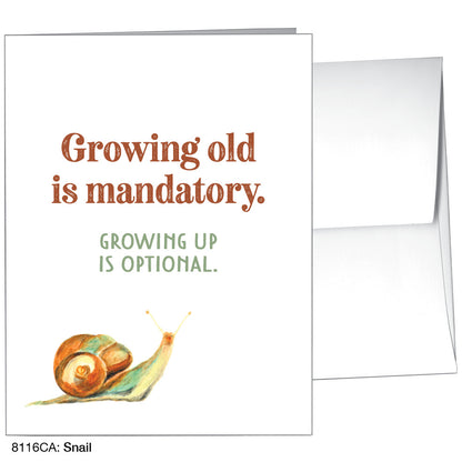 Snail, Greeting Card (8116CA), A2 Card, www.printedcanvas.com