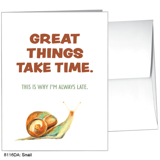 Snail, Greeting Card (8116DA), A2 Card Front, www.printedcanvas.com