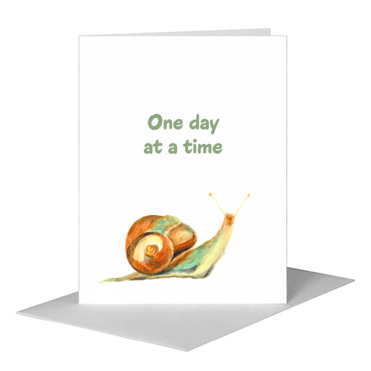 Snail, Greeting Card (#8116E) A2 Card Front, www.printedcanvas.com