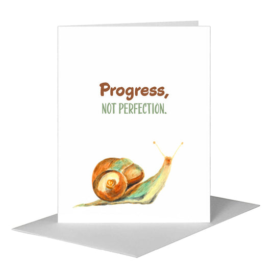 Snail, Greeting Card (#8116F) A2 Card Front, www.printedcanvas.com