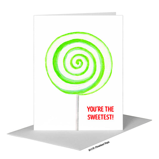 Pinwheel Pops, Greeting Card (#8117F), A2 Card Front, www.printedcanvas.com