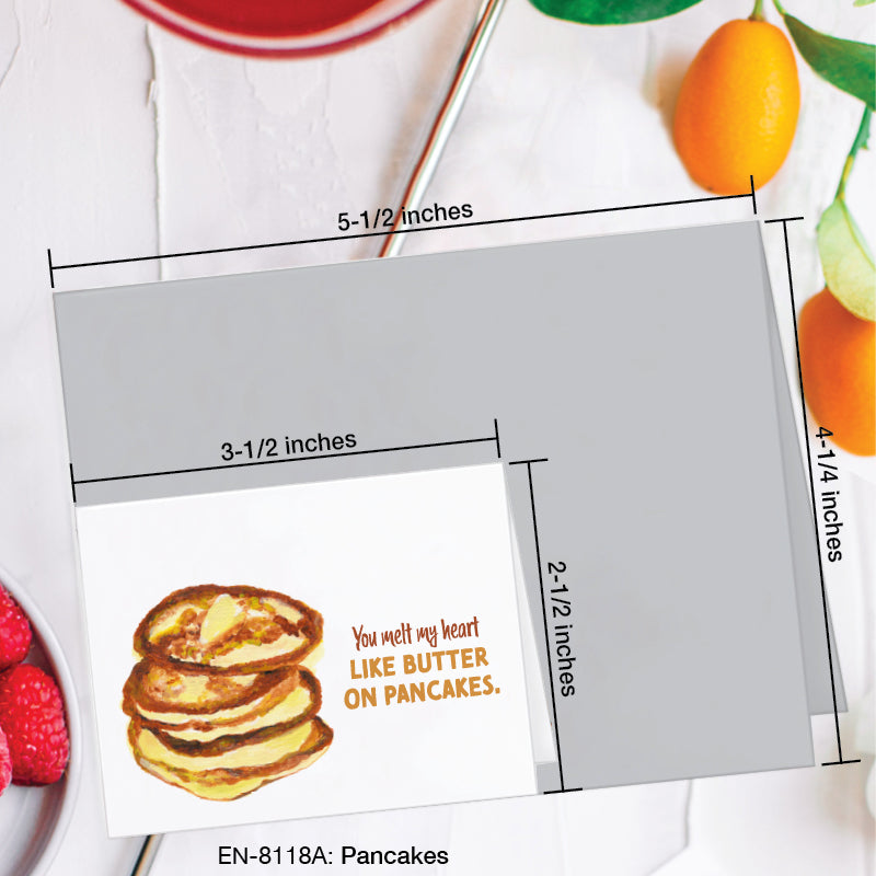 Pancakes, Greeting Card (8118A), Enclosure, www.printedcanvas.com