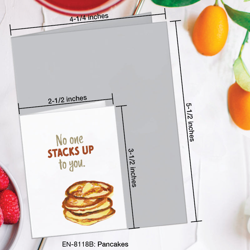 Pancakes, Greeting Card (8118B), Enclosure Card, www.printedcanvas.com