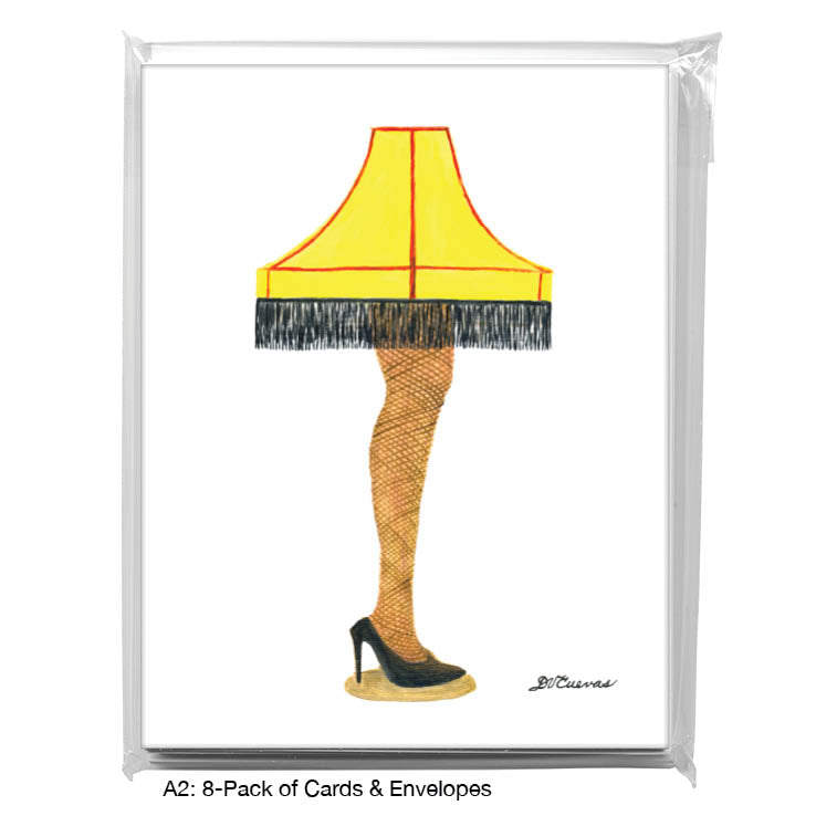 Leg Lamp, Greeting Card (#8120AA), 8-Pack, www.printedcanvas.com