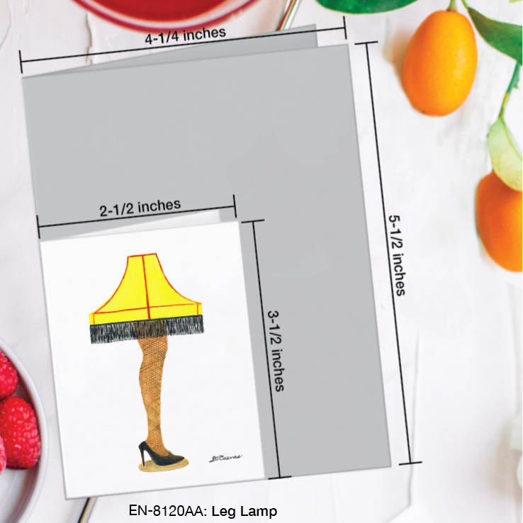 Leg Lamp, Greeting Card (#8120AA), Enclosure Card, www.printedcanvas.com